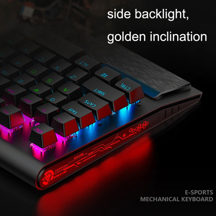 LANGTU K1000 104 Keys Luminous Wired Keyboard, Cable Length: 1.5m(Black Black Shaft Mixed Light) - free shipping - PMC Jewellery - Order now!