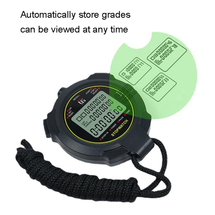 YS Stopwatch Timer Training Fitness Competition Stopwatch, Style: YS-730 30 Memories(Black) - Pedometer by PMc TechLife | Online Shopping South Africa | PMc TechLife | Buy Now Pay Later Mobicred