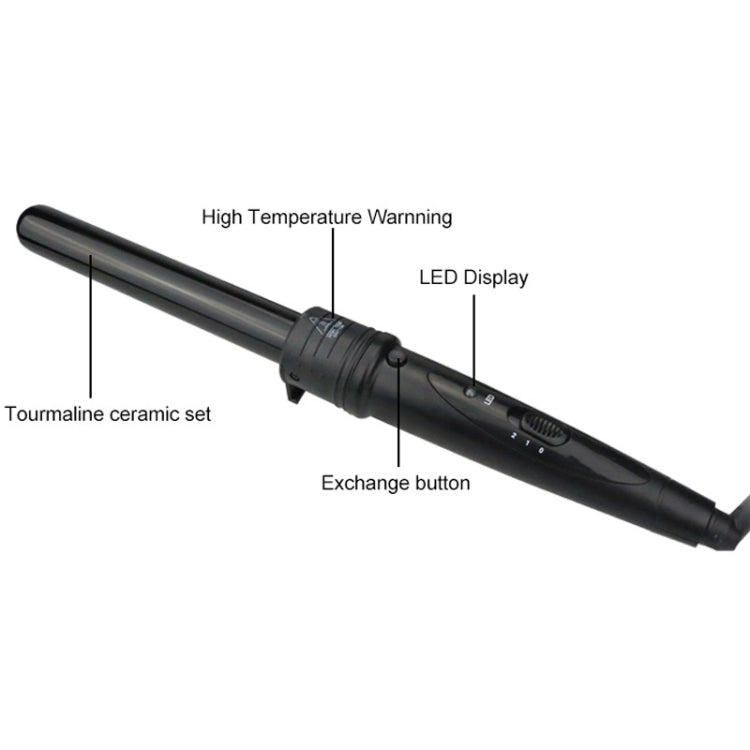 6 In 1 Tube Changed LED Display Tourmaline Ceramic Hair Curler(UK Plug+3) - free shipping - PMC TechLife - Order now!