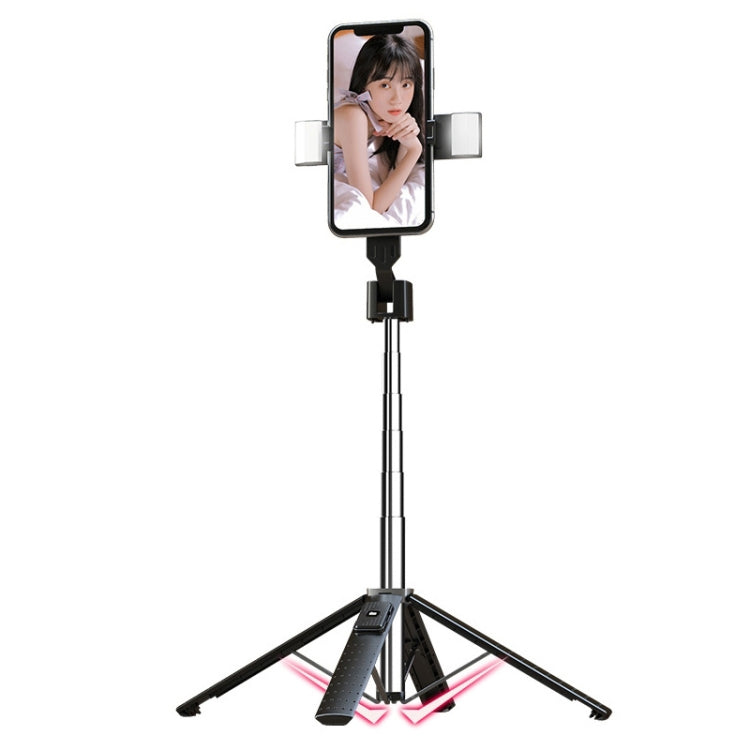 Phone Live Bracket Bluetooth Selfie Tripod, High: 102CM (Stainless Steel + Dual Fill Lights) - Selfie Sticks by PMC TechLife | Online Shopping South Africa | PMC TechLife | Buy Now Pay Later Mobicred