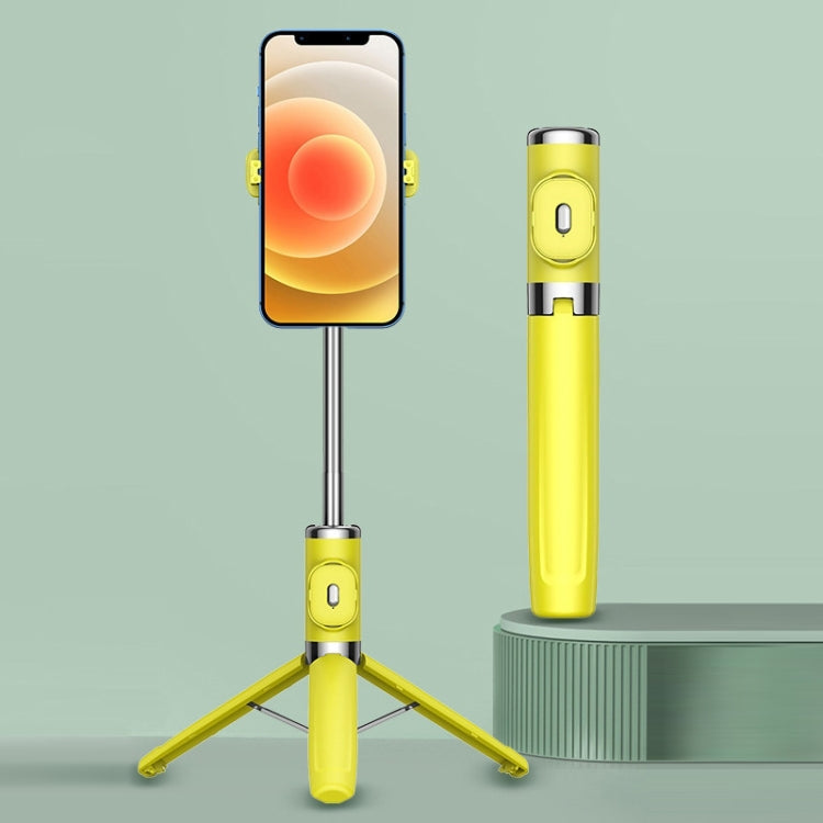 Integrated Reinforcement Keel Live Desktop Bluetooth Mobile Selfie Stick(Lemon Yellow) - free shipping - PMC Jewellery - Order now!