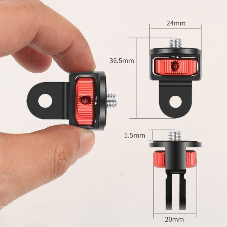 1/4 Inch Screw Converter Tripod Adapter for Sport Camera(Black and Red) - Connection Mount by null | Online Shopping South Africa | PMC TechLife | Buy Now Pay Later Mobicred
