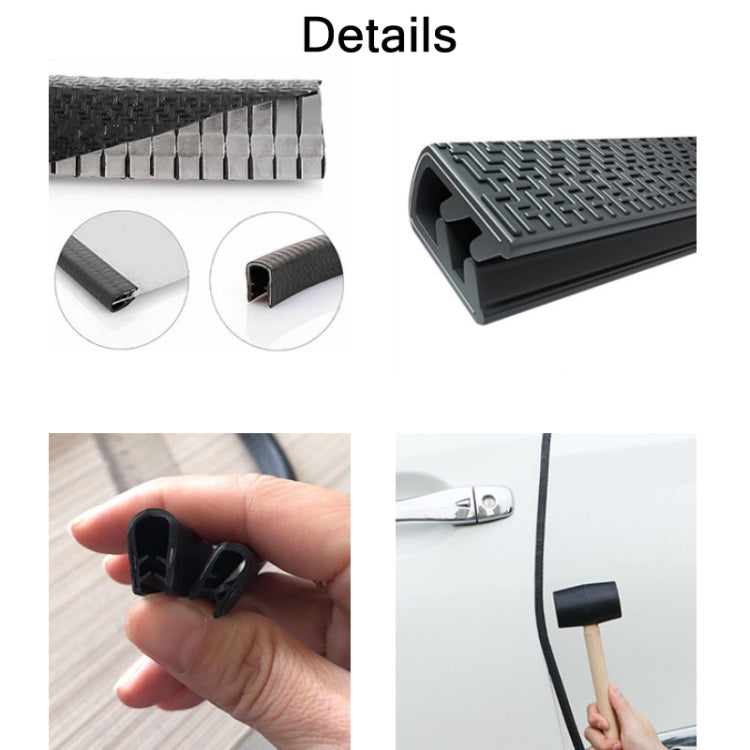 5m U-shaped Non-stick Car Rubber Seal Bumper(Blue) - Anti Collision Sticker by PMC TechLife | Online Shopping South Africa | PMC TechLife