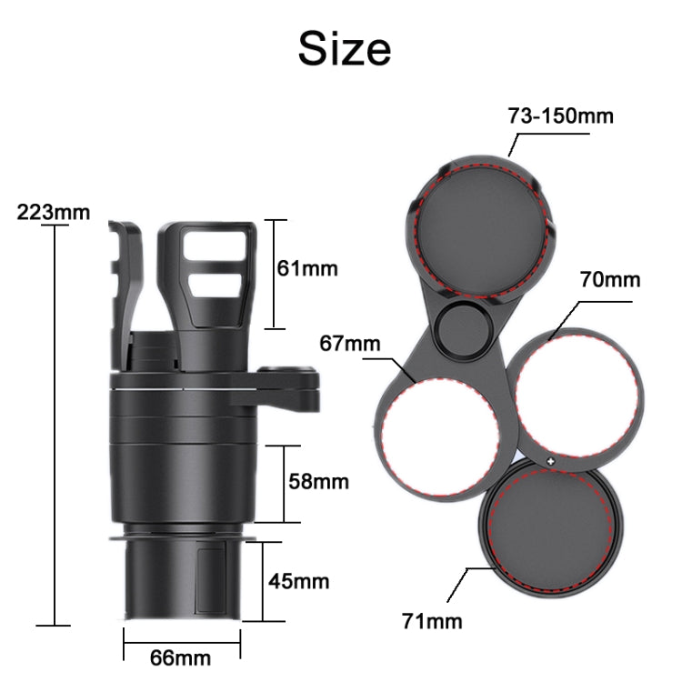 Car Multifunctional Retractable Rotating Water Cup Holder(SD-1048) - Car Drink Holders by PMC TechLife | Online Shopping South Africa | PMC TechLife