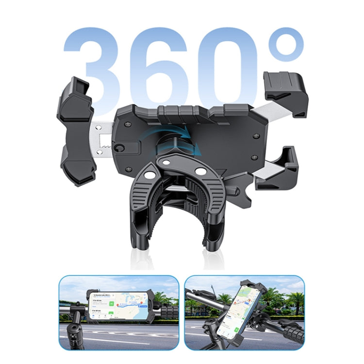 L101+M011 Outdoor Cycling Mechanical Locking Phone Holder(Red) - Holders by PMC TechLife | Online Shopping South Africa | PMC TechLife | Buy Now Pay Later Mobicred