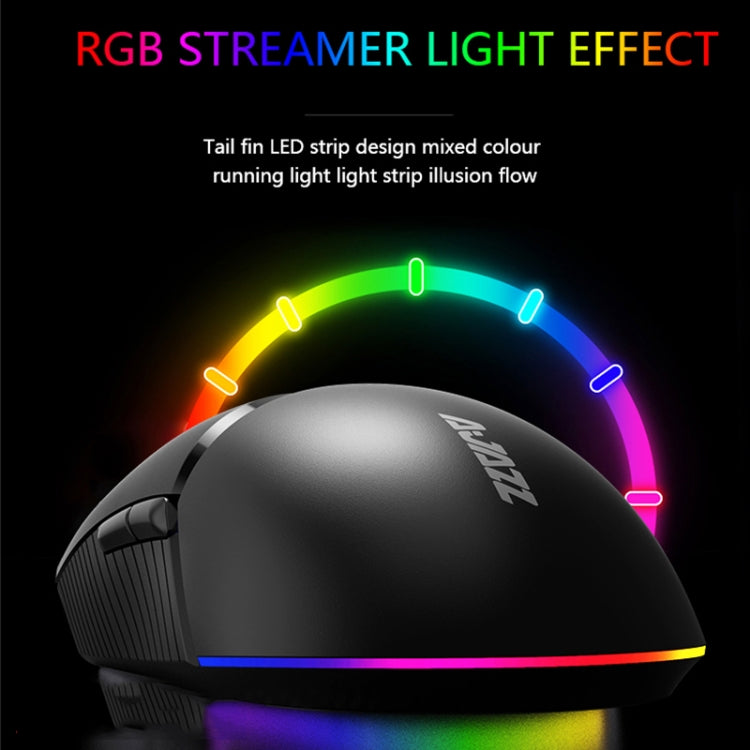 Ajazz I309Pro 1600 DPI 8 Keys Dual Mode Gaming Wireless Bluetooth Mouse(Black) - free shipping - PMC Jewellery - Order now!