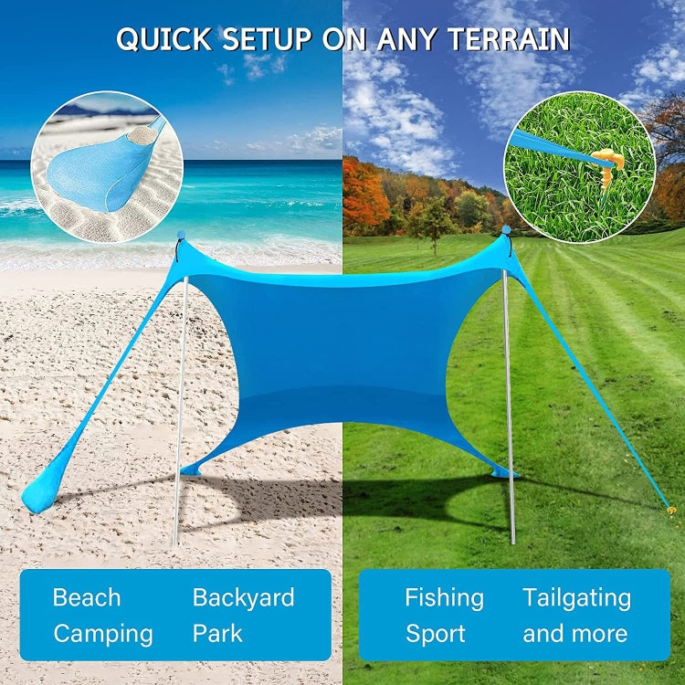 Outdoor Beach Lycra Canopy Camping Tent Sunshade Fishing Tent, Size: 300x300x200cm(Green) - Tents & Accessories by PMC TechLife | Online Shopping South Africa | PMC TechLife