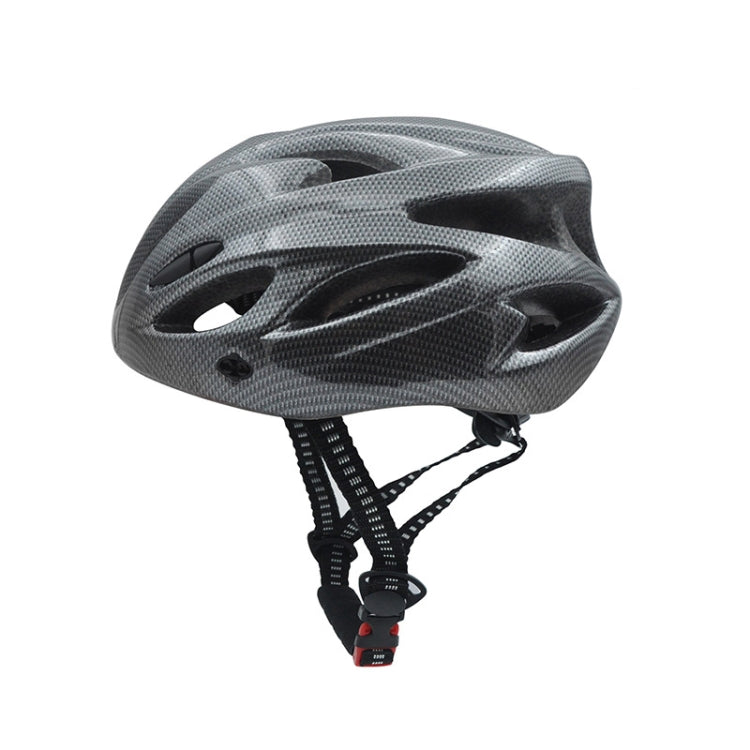 Unisex Cycling Bike One-piece Helmet, Size: One Size About 57-62cm(Fiber Black) - Protective Helmet & Masks by PMC TechLife | Online Shopping South Africa | PMC TechLife | Buy Now Pay Later Mobicred