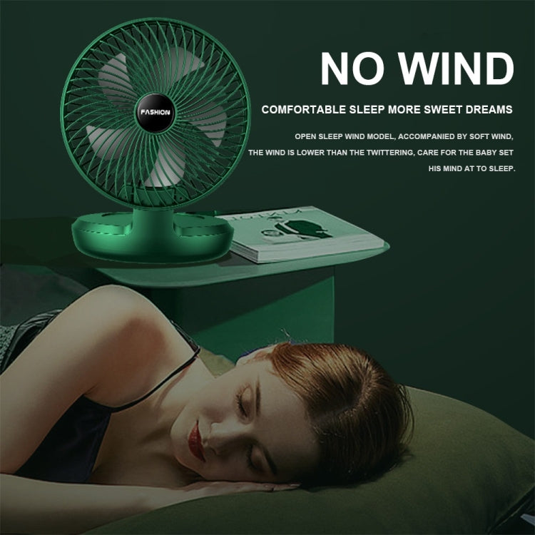 Folding Office Desktop Household Portable Small Fan, Size: 8 inch(Green USB Direct Plug) - Electric Fans by PMC TechLife | Online Shopping South Africa | PMC TechLife | Buy Now Pay Later Mobicred