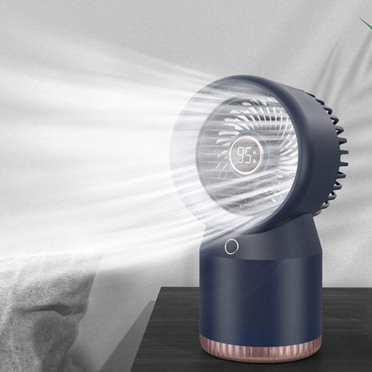 Spray Humidified LED Digital Display Office Home Fan, Style: 3600mAh Rechargeable(Blue) - Electric Fans by PMC TechLife | Online Shopping South Africa | PMC TechLife | Buy Now Pay Later Mobicred