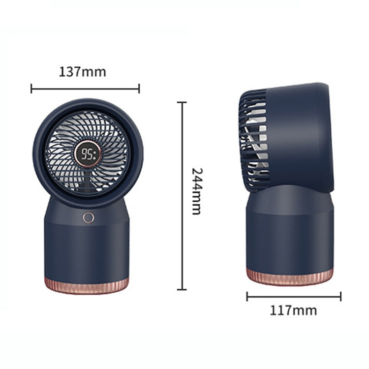 Spray Humidified LED Digital Display Office Home Fan, Style: 3600mAh Rechargeable(White) - Electric Fans by PMC TechLife | Online Shopping South Africa | PMC TechLife | Buy Now Pay Later Mobicred