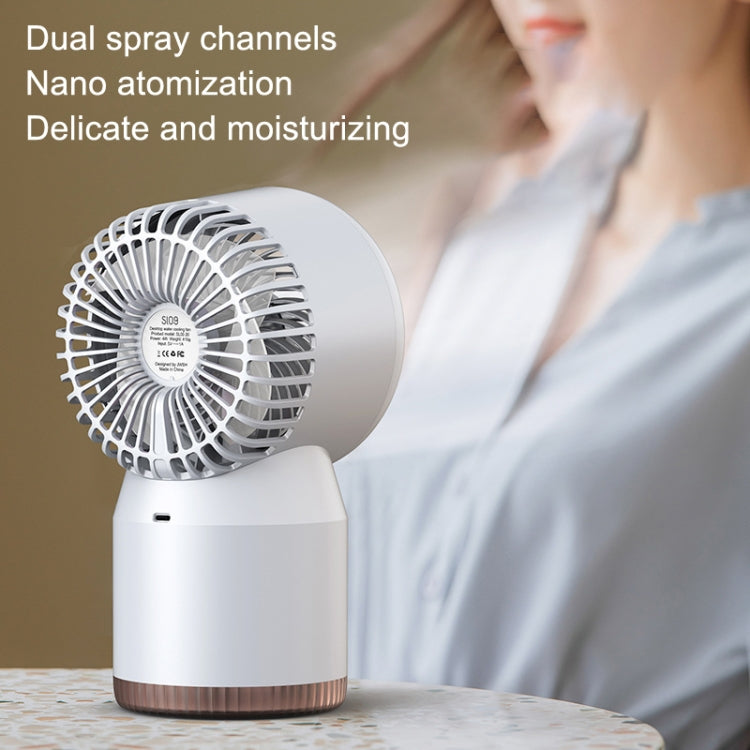 Spray Humidified LED Digital Display Office Home Fan, Style: 3600mAh Rechargeable(White) - Electric Fans by PMC TechLife | Online Shopping South Africa | PMC TechLife | Buy Now Pay Later Mobicred