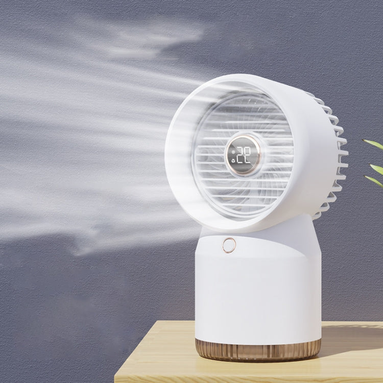 Spray Humidified LED Digital Display Office Home Fan, Style: USB Direct Plug(White) - Electric Fans by PMC TechLife | Online Shopping South Africa | PMC TechLife | Buy Now Pay Later Mobicred