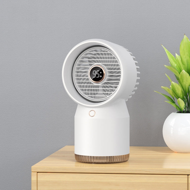 Spray Humidified LED Digital Display Office Home Fan, Style: USB Direct Plug(White) - Electric Fans by PMC TechLife | Online Shopping South Africa | PMC TechLife | Buy Now Pay Later Mobicred