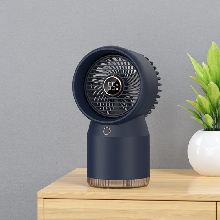 Spray Humidified LED Digital Display Office Home Fan, Style: USB Direct Plug(Blue) - Electric Fans by PMC TechLife | Online Shopping South Africa | PMC TechLife | Buy Now Pay Later Mobicred