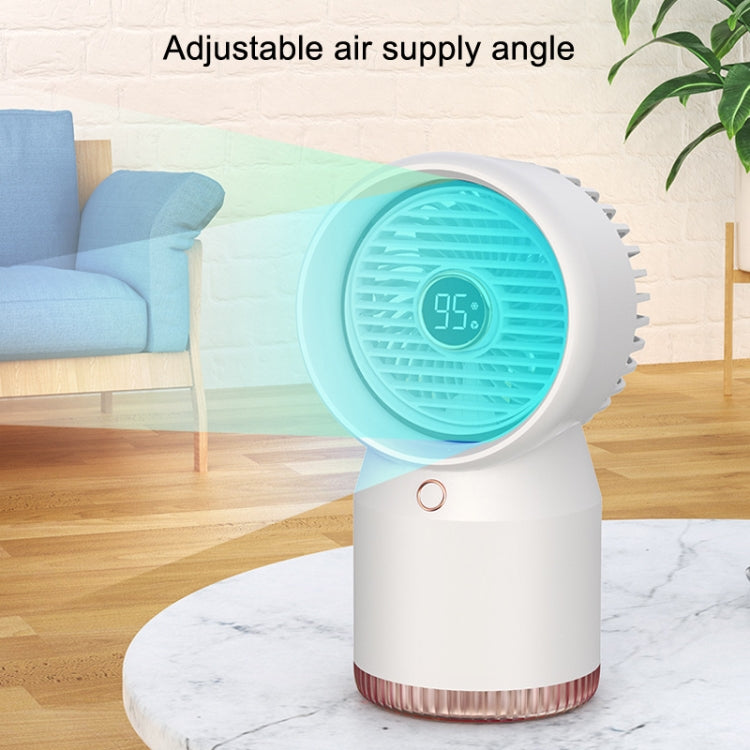 Spray Humidified LED Digital Display Office Home Fan, Style: USB Direct Plug(White) - Electric Fans by PMC TechLife | Online Shopping South Africa | PMC TechLife | Buy Now Pay Later Mobicred