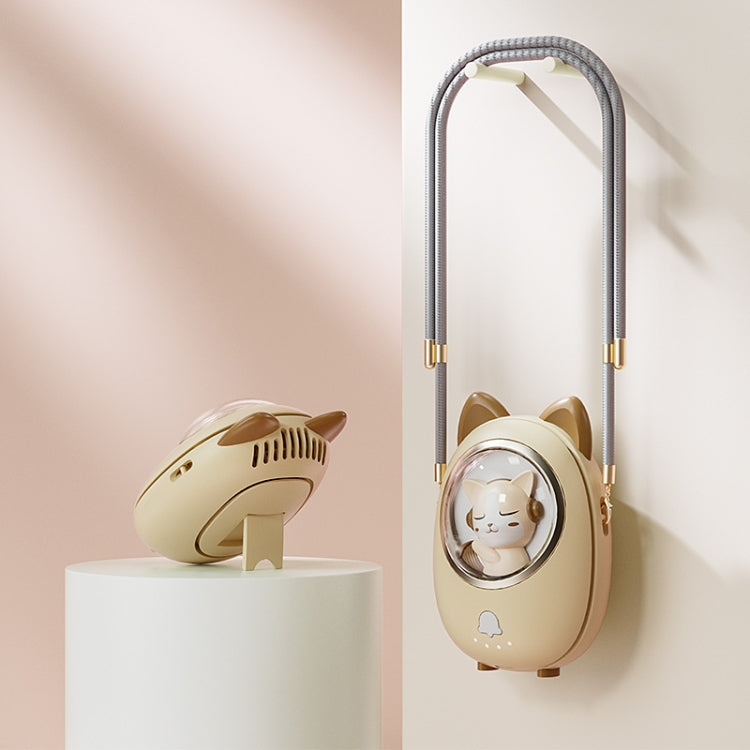 Children Hanging Neck Fan USB Handheld Light Glowing Mini Portable Fan(Yellow) - Electric Fans by PMC TechLife | Online Shopping South Africa | PMC TechLife | Buy Now Pay Later Mobicred