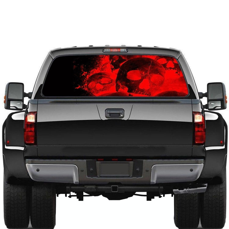 D-954 Flame Skeleton Rear Window Pattern Sticker Truck SUV Behind Wind Glass Stickers(Red) - Decorative Sticker by PMC TechLife | Online Shopping South Africa | PMC TechLife | Buy Now Pay Later Mobicred