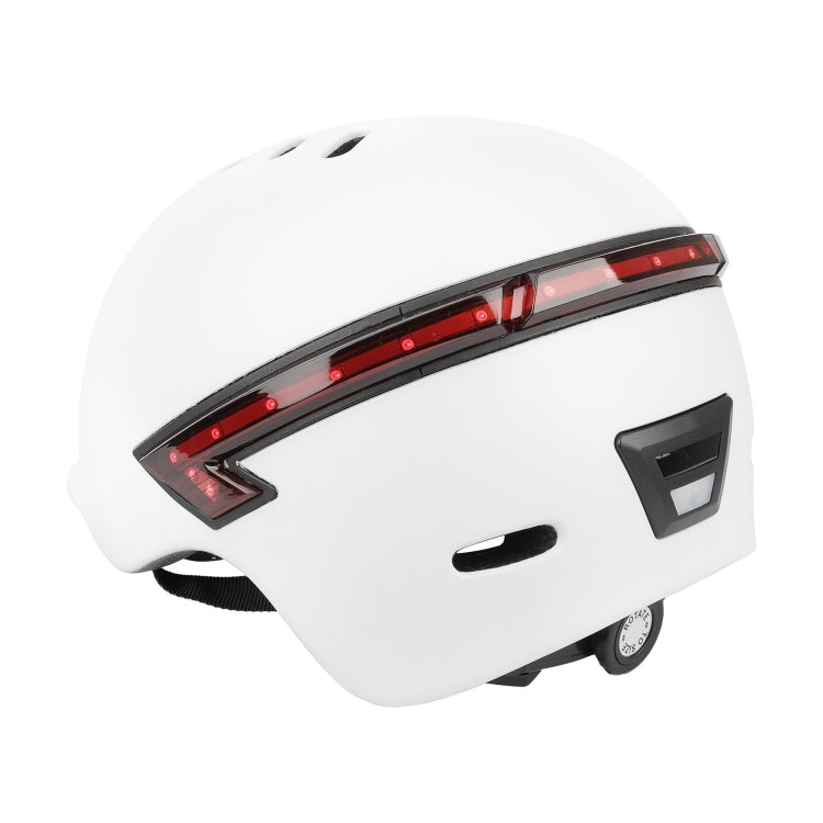 Cycling Helmet Ultralight Bicycle Helmet with Warning Light Remote Control(White) - Protective Helmet & Masks by PMC TechLife | Online Shopping South Africa | PMC TechLife