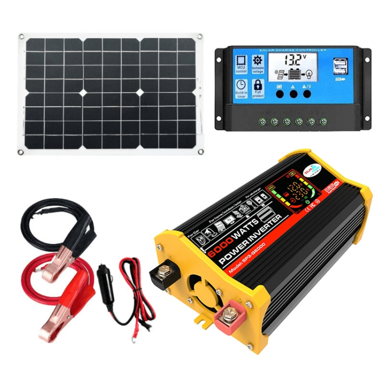 Saga 3 Generations Home Solar Generator Inverter+30A Controller+18W 12V Solar Panel, Specification: Black 12V To 220V - Modified Square Wave by PMC TechLife | Online Shopping South Africa | PMC TechLife | Buy Now Pay Later Mobicred