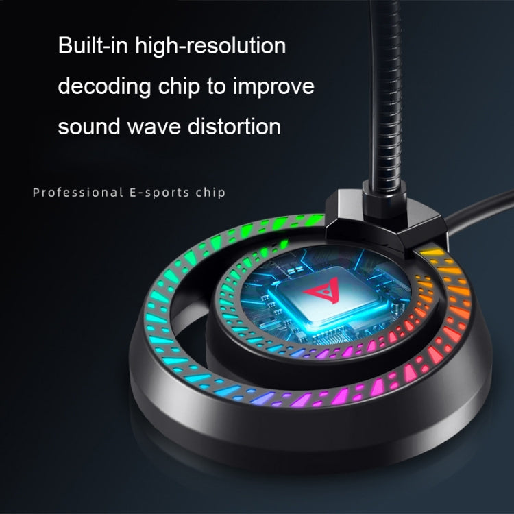 RGB Lighting Effect Computer Desktop Microphone(F3) - Microphone by PMC TechLife | Online Shopping South Africa | PMC TechLife | Buy Now Pay Later Mobicred