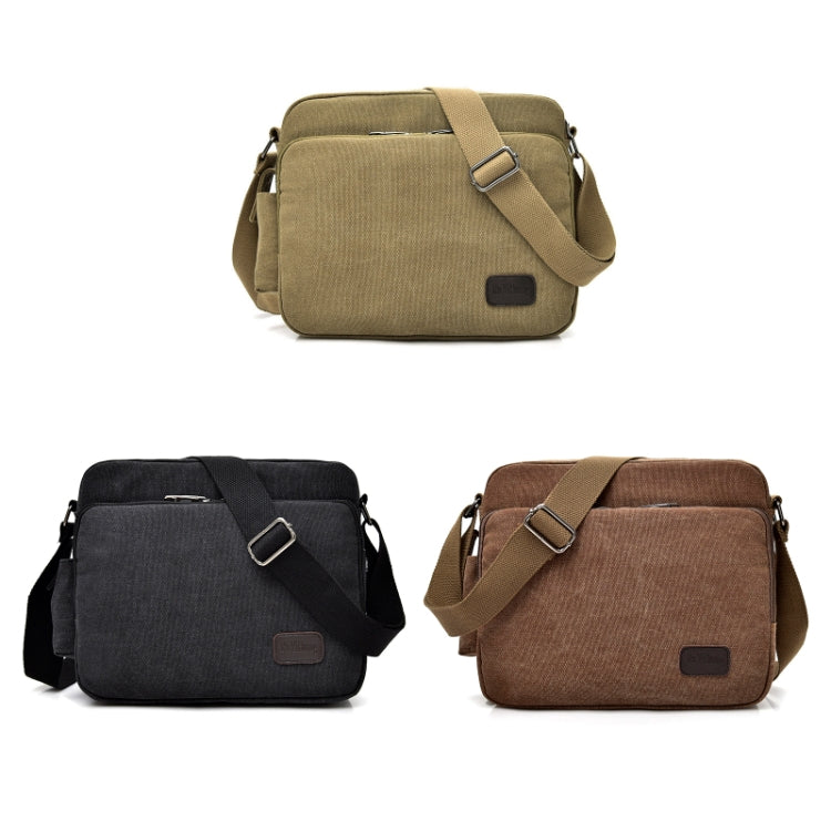 RuYiHuang Men Vintage Canvas Versatile Single-Shoulder Bag(Black) - free shipping - PMC TechLife - Order now!