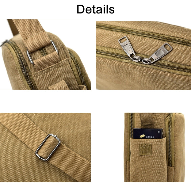 RuYiHuang Men Vintage Canvas Versatile Single-Shoulder Bag(Brown) - Single-shoulder Bags by RuYiHuang | Online Shopping South Africa | PMC TechLife | Buy Now Pay Later Mobicred