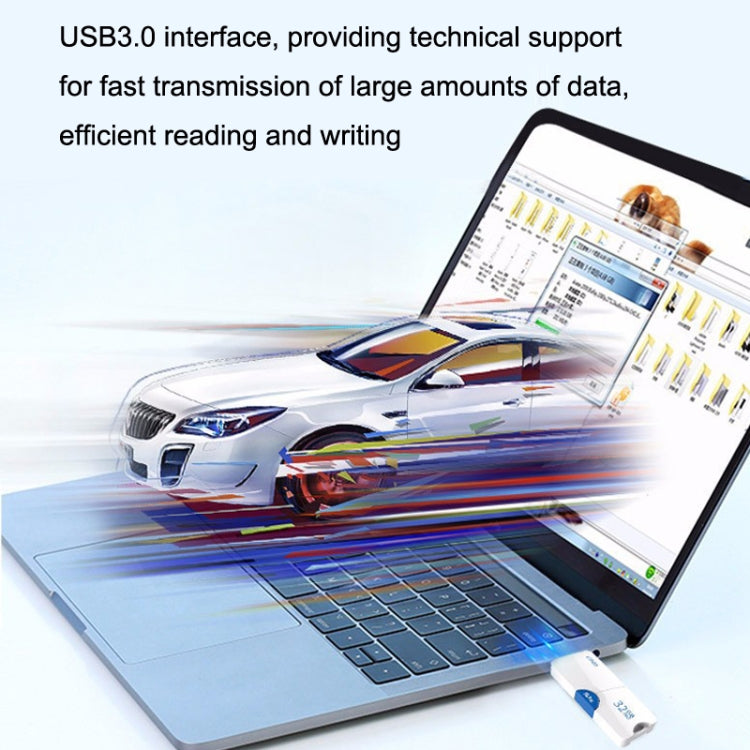 Netac U905 High Speed USB3.0 Retractable Car Music Computer USB Flash Drive, Capacity: 128GB - free shipping - PMC Jewellery - Order now!