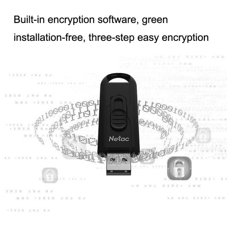 Netac U309 High Speed USB3.0 Push-Pull Encrypted USB Flash Drive, Capacity: 32GB - USB Flash Drives by Netac | Online Shopping South Africa | PMC TechLife | Buy Now Pay Later Mobicred