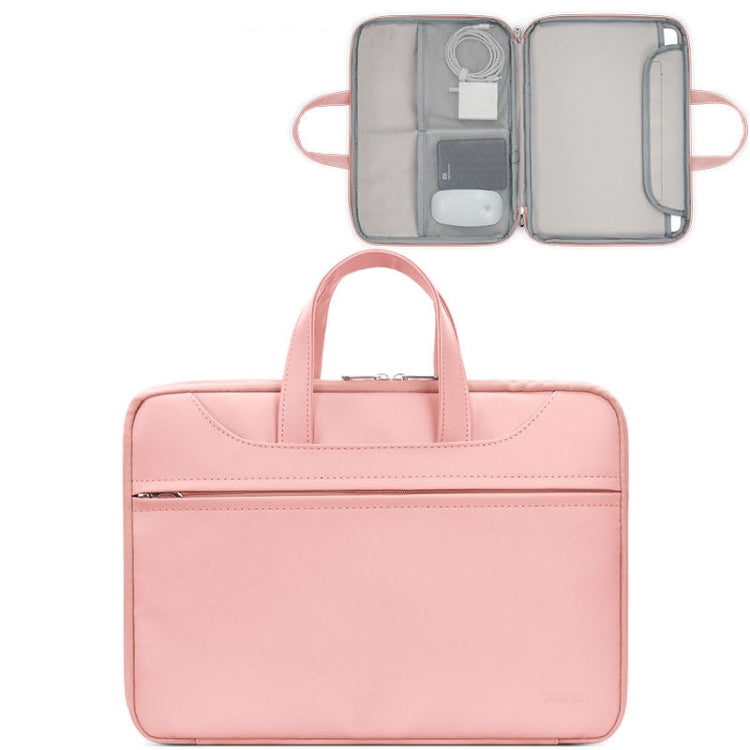 Baona BN-Q006 PU Leather Full Opening Laptop Handbag For 13/13.3 inches(Pink) - free shipping - PMC Jewellery - Order now!