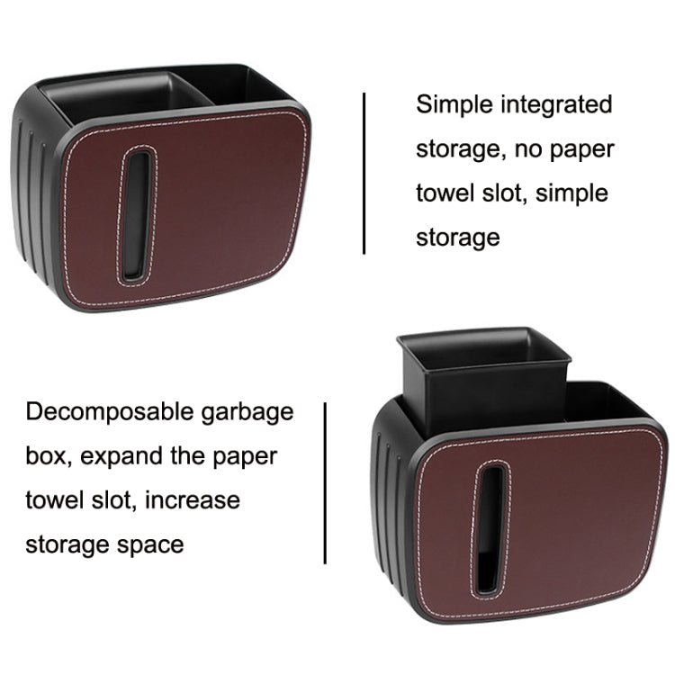 Car Drain Tissue Box Umbrella Storage Pocket Bag Storage Box Car Trash Can(Brown) - Tissue Boxes by PMC TechLife | Online Shopping South Africa | PMC TechLife | Buy Now Pay Later Mobicred