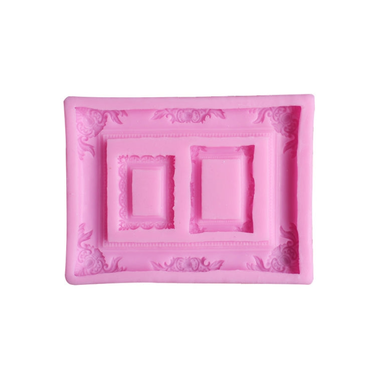 Vintage Photo Frame Liquid Silicone Fondant Mould(Pink) - Food Molds by PMC TechLife | Online Shopping South Africa | PMC TechLife