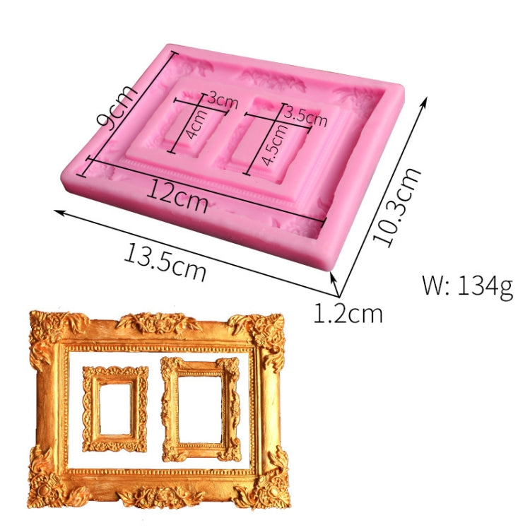 Vintage Photo Frame Liquid Silicone Fondant Mould(Pink) - Food Molds by PMC TechLife | Online Shopping South Africa | PMC TechLife