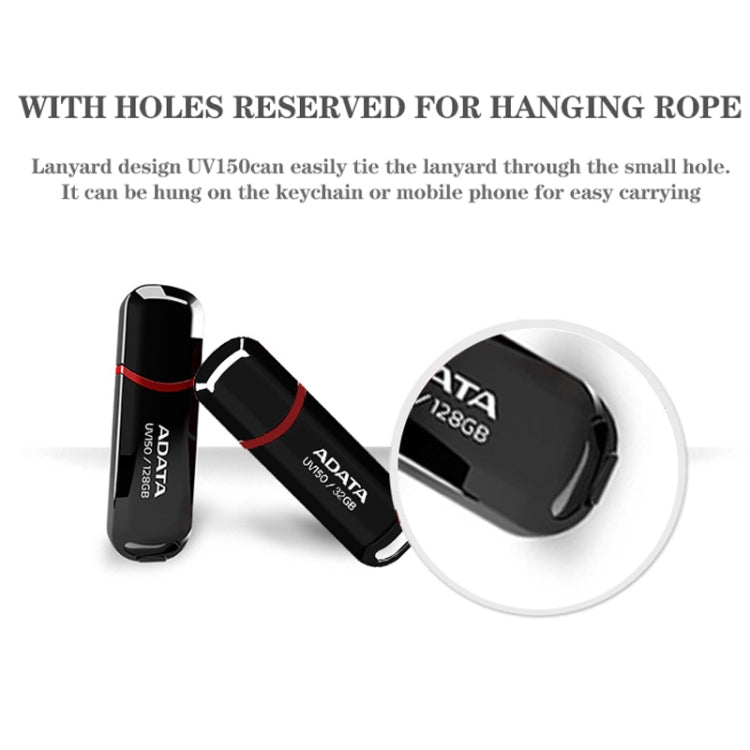 ADATA UV150 High Speed USB3.1 Business USB Flash Drive, Capacity: 32GB(Black) - free shipping - PMC TechLife - Order now!