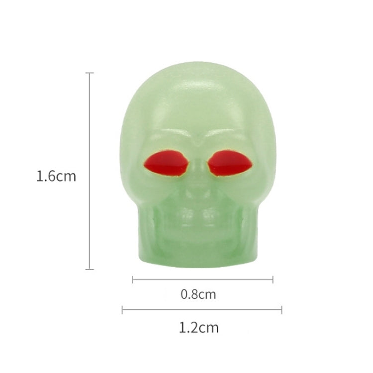 1 Sets Car Tire Luminous Valve Cap Motorcycle Skull Valve Core Cap(Red) - Tire Valve Caps by PMC TechLife | Online Shopping South Africa | PMC TechLife