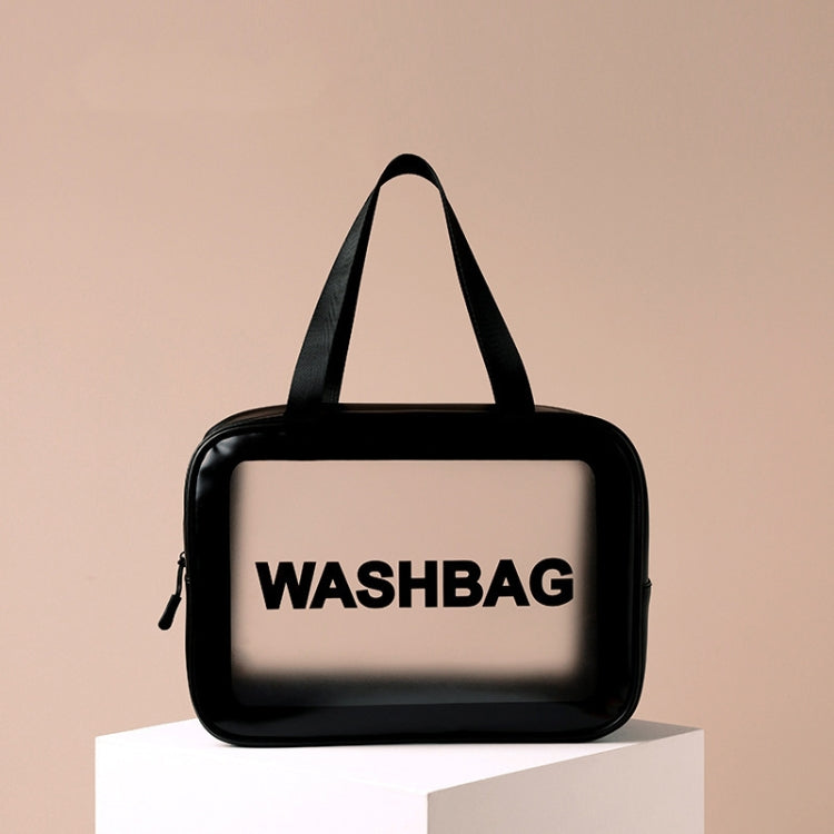 2 PCS Frosted Translucent Waterproof Storage Bag Cosmetic Bag Swimming Bag Wash Bag Black L - Waterproof Bags by PMC TechLife | Online Shopping South Africa | PMC TechLife