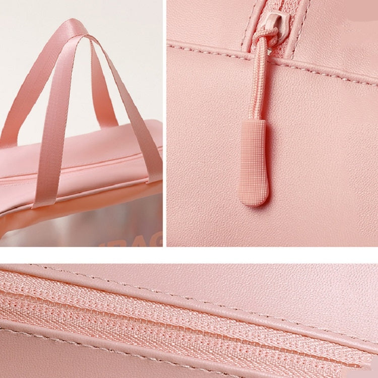 2 PCS Frosted Translucent Waterproof Storage Bag Cosmetic Bag Swimming Bag Wash Bag Black L - Waterproof Bags by PMC TechLife | Online Shopping South Africa | PMC TechLife