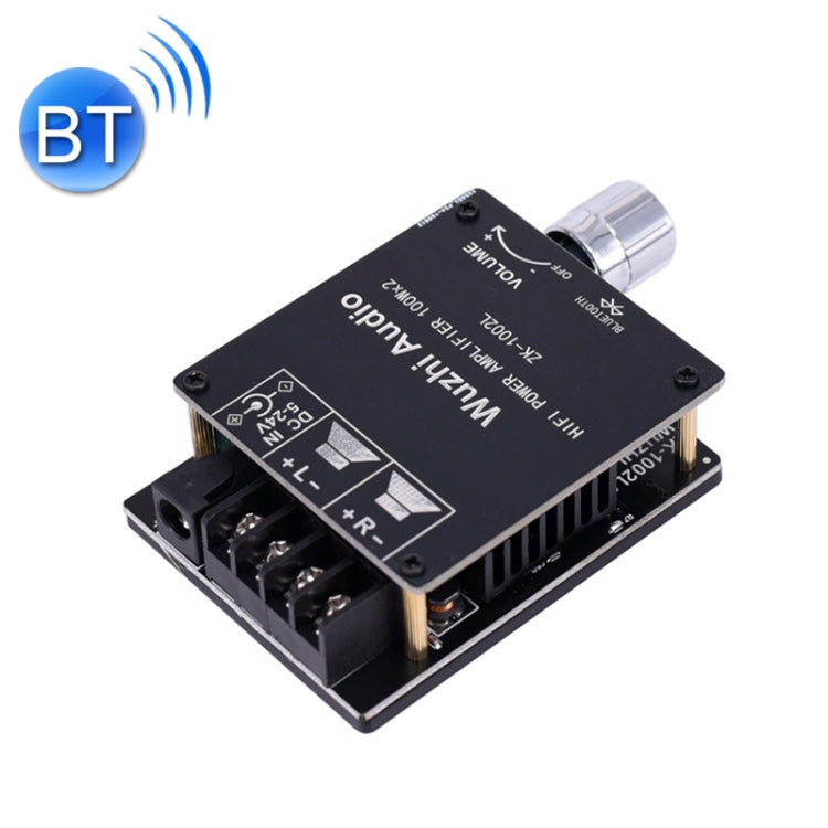 ZK-1002L Mini High Power Bluetooth Amplifier Board with Knob Adjust Volume Switch - Breadboard / Amplifier Board by PMC TechLife | Online Shopping South Africa | PMC TechLife