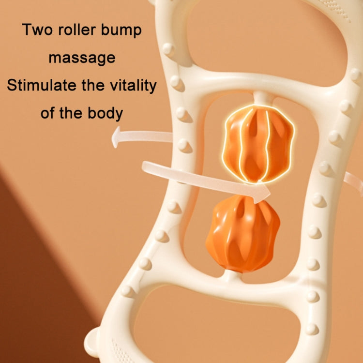 Massage Stretching Yoga Assisted Ring With Raised Point Roller(Beige Orange) - free shipping - PMC TechLife - Order now!