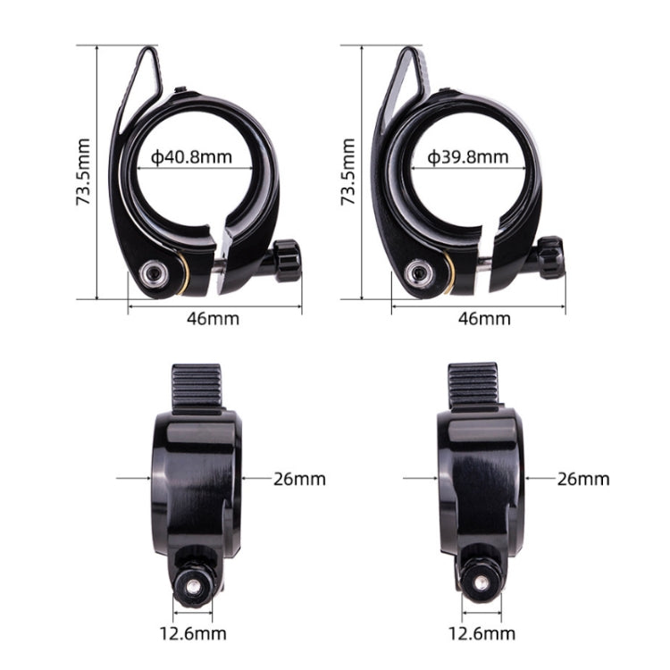 ZTTO Folding Bicycle Seatpost Clamp Retrofit Accessories, Color: 39.8mm (Red) - Pipe clamps by ZTTO | Online Shopping South Africa | PMc TechLife | Buy Now Pay Later Mobicred