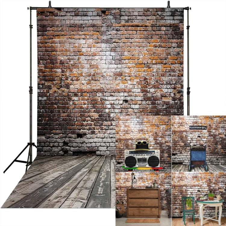 2.1m X 1.5m Brick Wall And Wooden Floor Photography Background - free shipping - PMC TechLife - Order now!