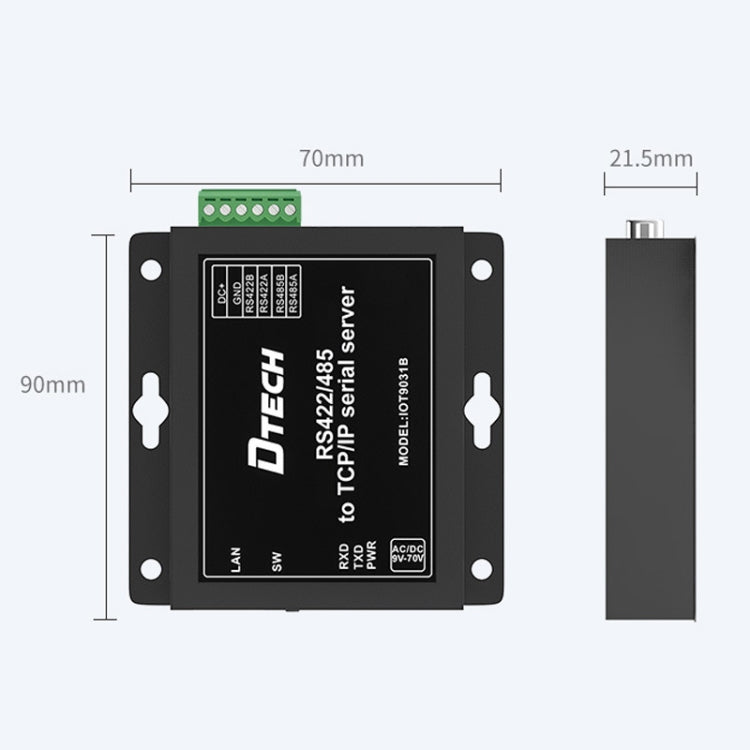 DTECH IOT9031B RS485/422 To TCP/IP Ethernet Serial Port Server, CN Plug - free shipping - PMC Jewellery - Order now!