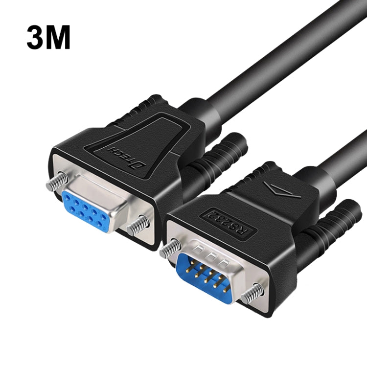 DTECH RS232 Serial Direct Line DB9 Extension Line Male to Female 3m - RS485 / RS232 Series by DTECH | Online Shopping South Africa | PMC TechLife