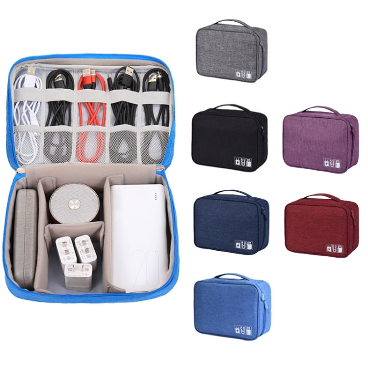 Multifunctional Cationic Digital U Disk Data Cable Storage Bag(Navy) - free shipping - PMC TechLife - Order now!