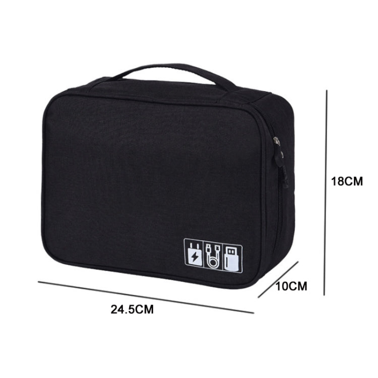 Multifunctional Cationic Digital U Disk Data Cable Storage Bag(Navy) - free shipping - PMC TechLife - Order now!