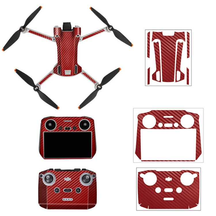Sunnylife Drone+Remote Control Protective Sticker For DJI Mini 3 Pro RC Version(Carbon Red) - Stickers by Sunnylife | Online Shopping South Africa | PMC TechLife | Buy Now Pay Later Mobicred