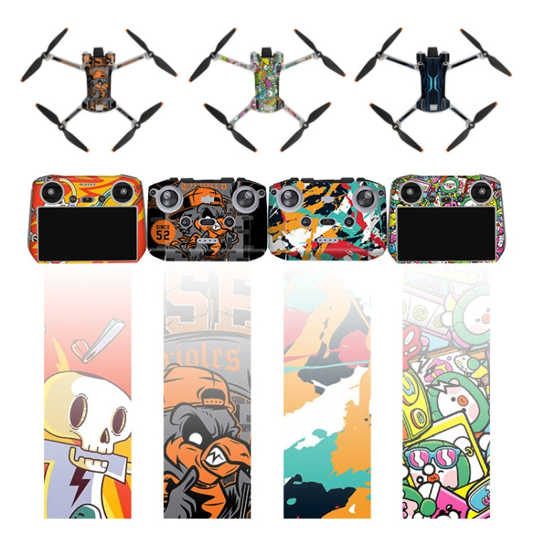 Sunnylife Drone+Remote Control Protective Sticker For DJI Mini 3 Pro RC Version(Aurora Red) - Stickers by Sunnylife | Online Shopping South Africa | PMC TechLife | Buy Now Pay Later Mobicred