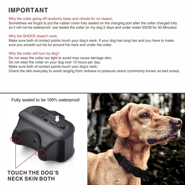 Pet Collar Trainer Rechargeable Automatic Bark Stop(Black White Spots) - Training Aids by PMC TechLife | Online Shopping South Africa | PMC TechLife | Buy Now Pay Later Mobicred