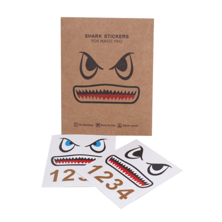 3 Sets Drone Shark Emoticon Body Sticker Battery Sticker(Blue Black) - Stickers by PMC TechLife | Online Shopping South Africa | PMC TechLife | Buy Now Pay Later Mobicred