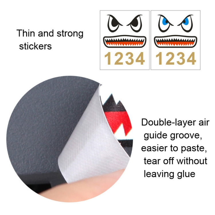 3 Sets Drone Shark Emoticon Body Sticker Battery Sticker(Blue Black) - Stickers by PMC TechLife | Online Shopping South Africa | PMC TechLife | Buy Now Pay Later Mobicred